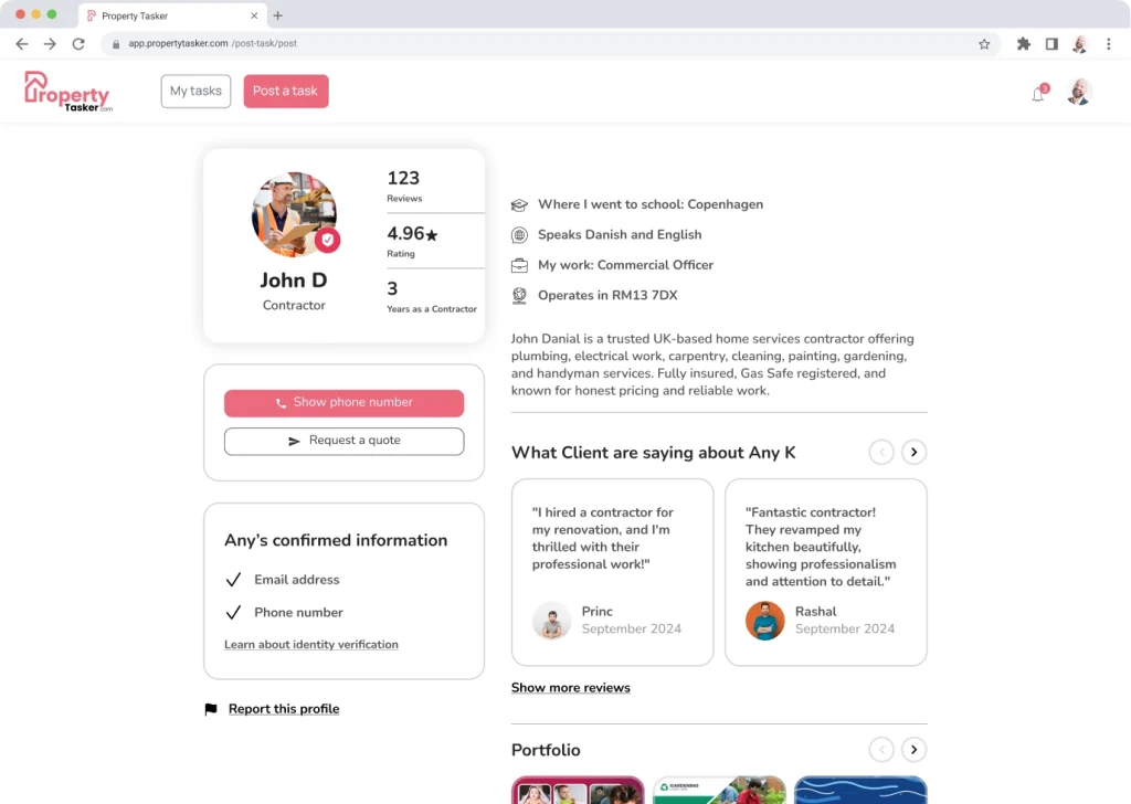 Offers from verified contractors