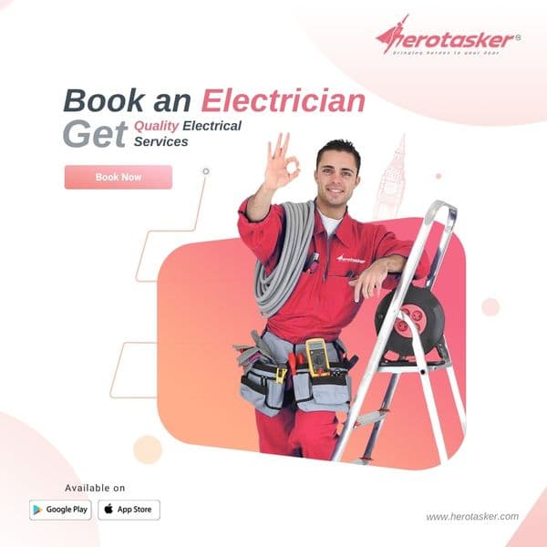 Electrician on a callout, tools at the ready