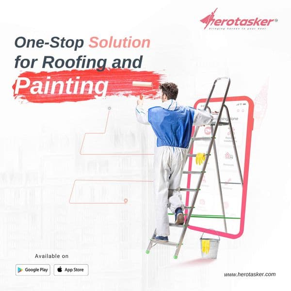 Painter rolling a fresh coat onto an interior wall